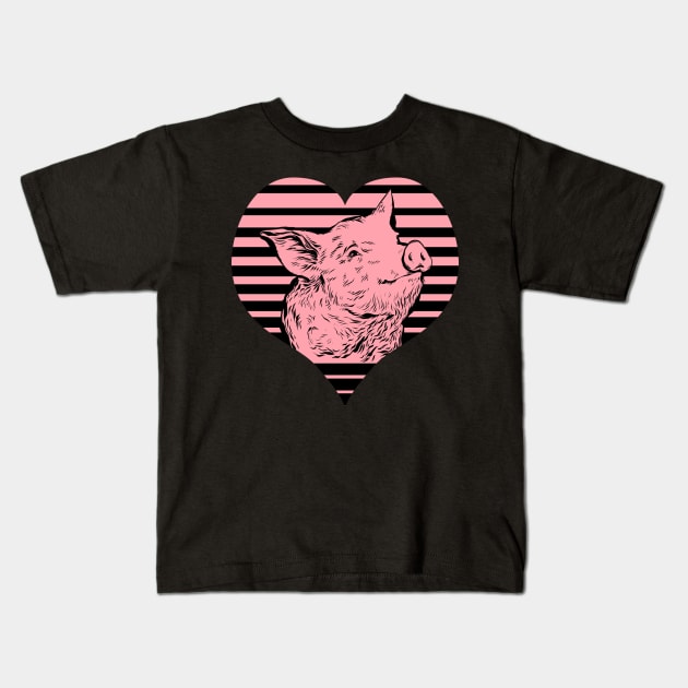 I love pigs Kids T-Shirt by Life thats good studio